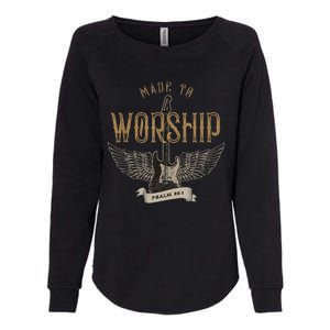 Made To Worship Psalm 95 1 Christian Worship Bible Verse Womens California Wash Sweatshirt