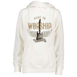 Made To Worship Psalm 95 1 Christian Worship Bible Verse Womens Funnel Neck Pullover Hood