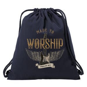 Made To Worship Psalm 95 1 Christian Worship Bible Verse Drawstring Bag