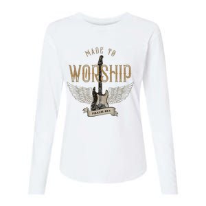 Made To Worship Psalm 95 1 Christian Worship Bible Verse Womens Cotton Relaxed Long Sleeve T-Shirt