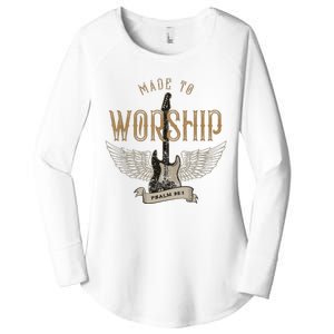 Made To Worship Psalm 95 1 Christian Worship Bible Verse Women's Perfect Tri Tunic Long Sleeve Shirt