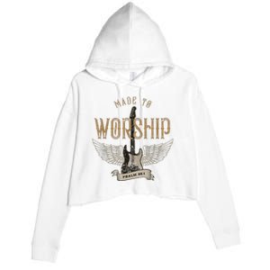 Made To Worship Psalm 95 1 Christian Worship Bible Verse Crop Fleece Hoodie