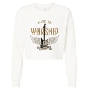 Made To Worship Psalm 95 1 Christian Worship Bible Verse Cropped Pullover Crew