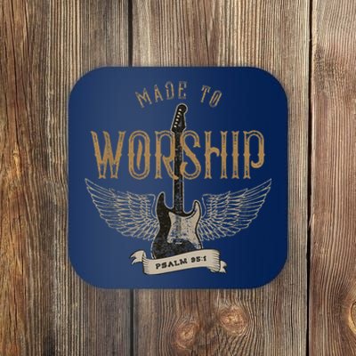 Made To Worship Psalm 95 1 Christian Worship Bible Verse Coaster