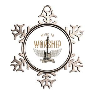 Made To Worship Psalm 95 1 Christian Worship Bible Verse Metallic Star Ornament