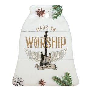 Made To Worship Psalm 95 1 Christian Worship Bible Verse Ceramic Bell Ornament