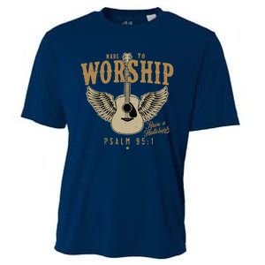 Made To Worship Psalm 95 1 Faith Christian Bible Verse Cooling Performance Crew T-Shirt