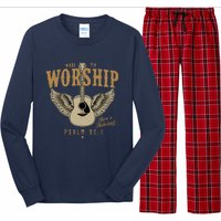 Made To Worship Psalm 95 1 Faith Christian Bible Verse Long Sleeve Pajama Set