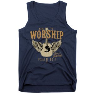 Made To Worship Psalm 95 1 Faith Christian Bible Verse Tank Top