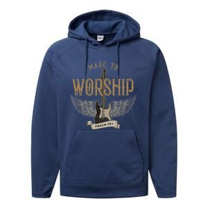 Made To Worship Psalm 95 1 Christian Worship Bible Verse Performance Fleece Hoodie