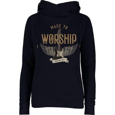 Made To Worship Psalm 95 1 Christian Worship Bible Verse Womens Funnel Neck Pullover Hood