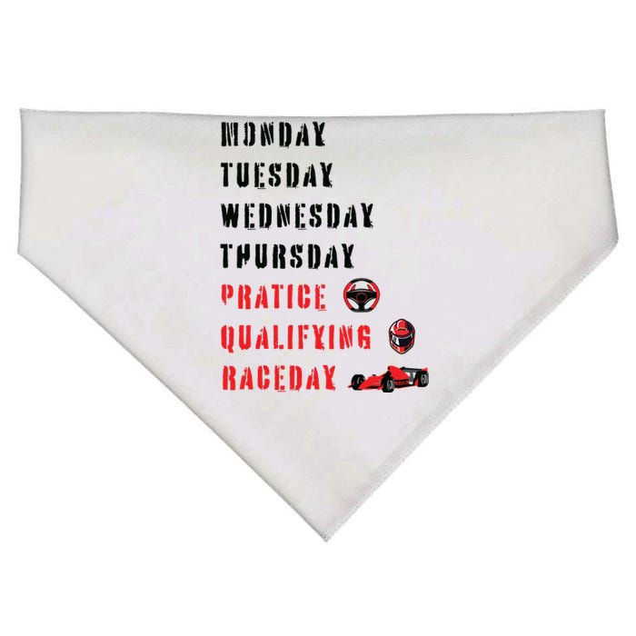 Monday Tuesday Wednesday Thursday Practice Qualifying USA-Made Doggie Bandana