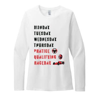 Monday Tuesday Wednesday Thursday Practice Qualifying Womens CVC Long Sleeve Shirt