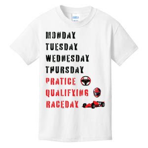 Monday Tuesday Wednesday Thursday Practice Qualifying Kids T-Shirt