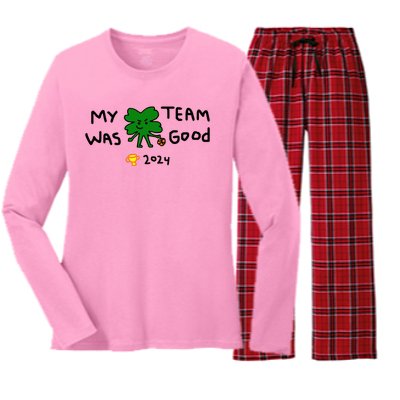 My Team Was Good 2024 Women's Long Sleeve Flannel Pajama Set 