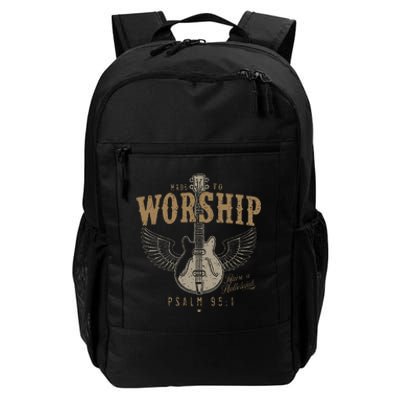 Made To Worship Psalm 95 1 Guitar Daily Commute Backpack