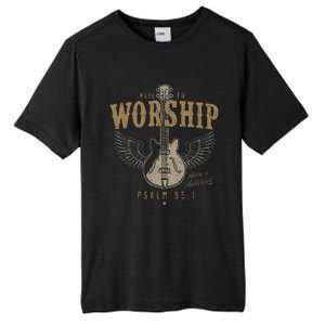 Made To Worship Psalm 95 1 Guitar Tall Fusion ChromaSoft Performance T-Shirt