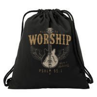 Made To Worship Psalm 95 1 Guitar Drawstring Bag