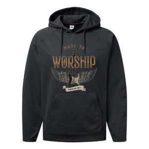 Made To Worship Psalm 95 1 Christian Worship Bible Verse Performance Fleece Hoodie