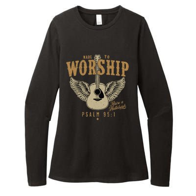 Made To Worship Psalm 95 Faith Christian Bible Verse Womens CVC Long Sleeve Shirt