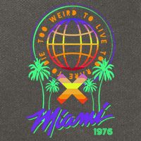 Miami Too Weird To Live To Rate To Die Cotton Canvas Backpack