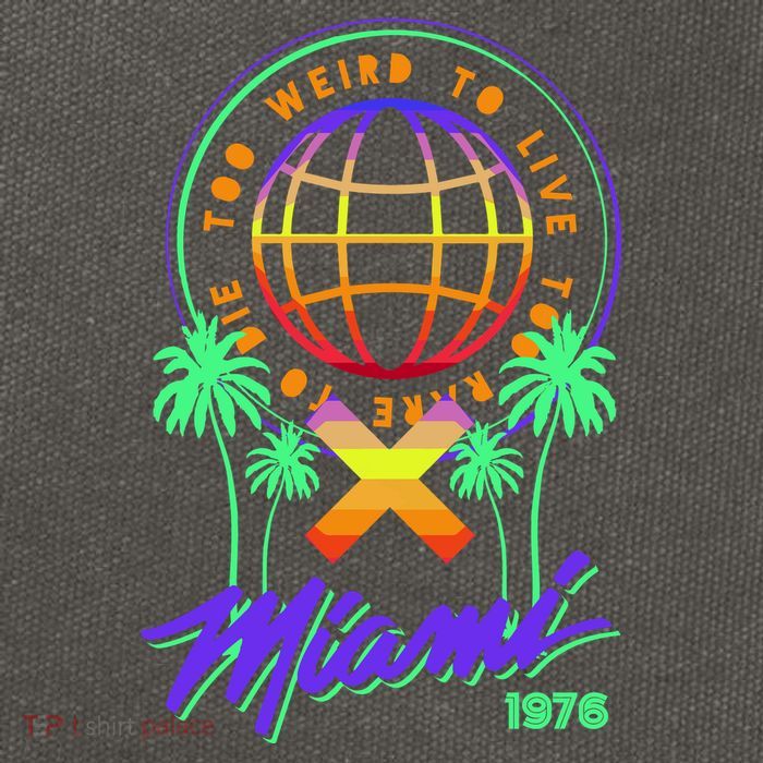 Miami Too Weird To Live To Rate To Die Cotton Canvas Backpack