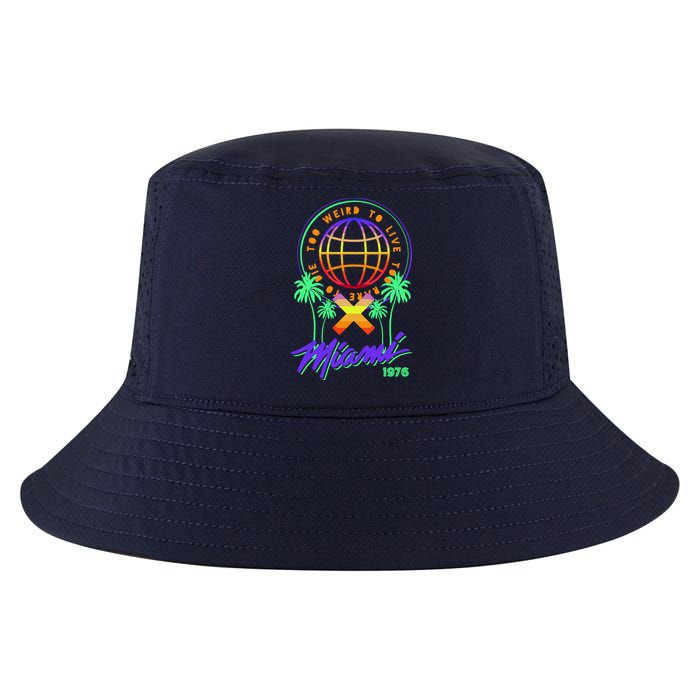 Miami Too Weird To Live To Rate To Die Cool Comfort Performance Bucket Hat