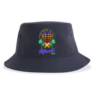 Miami Too Weird To Live To Rate To Die Sustainable Bucket Hat