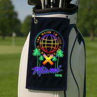 Miami Too Weird To Live To Rate To Die Golf Towel