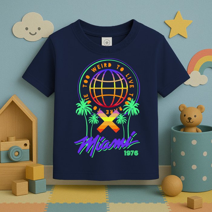 Miami Too Weird To Live To Rate To Die Toddler T-Shirt