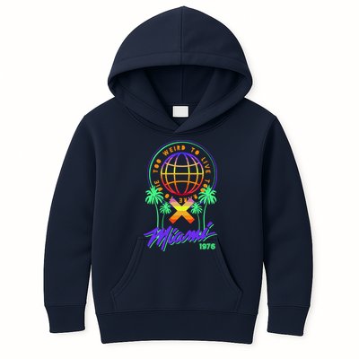 Miami Too Weird To Live To Rate To Die Kids Hoodie