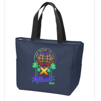 Miami Too Weird To Live To Rate To Die Zip Tote Bag