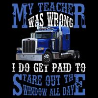 My Teacher Was Wrong Trucker Funny Doggie Tank