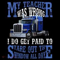 My Teacher Was Wrong Trucker Funny 16 in Basic Backpack