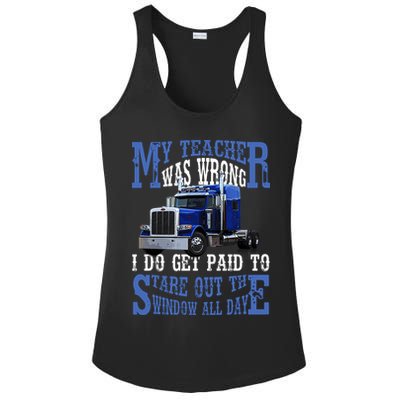 My Teacher Was Wrong Trucker Funny Ladies PosiCharge Competitor Racerback Tank