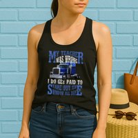 My Teacher Was Wrong Trucker Funny Womens Tank Top