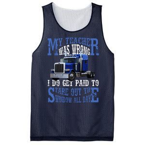 My Teacher Was Wrong Trucker Funny Mesh Reversible Basketball Jersey Tank