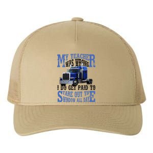 My Teacher Was Wrong Trucker Funny Yupoong Adult 5-Panel Trucker Hat