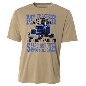 My Teacher Was Wrong Trucker Funny Cooling Performance Crew T-Shirt