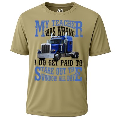 My Teacher Was Wrong Trucker Funny Cooling Performance Crew T-Shirt