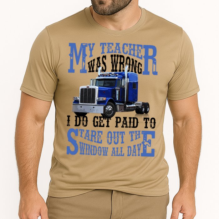 My Teacher Was Wrong Trucker Funny Cooling Performance Crew T-Shirt