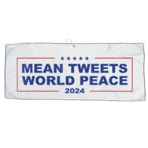 Mean Tweets World Peace 2024 Large Microfiber Waffle Golf Towel