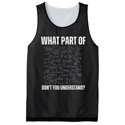 Math Teacher What Part Of DonT You Understand Mesh Reversible Basketball Jersey Tank