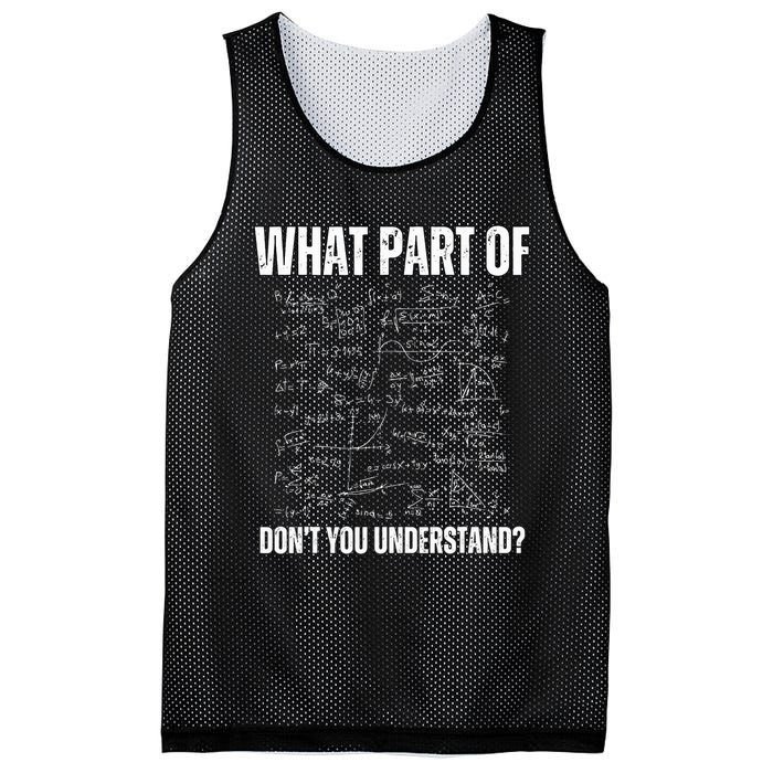 Math Teacher What Part Of DonT You Understand Mesh Reversible Basketball Jersey Tank