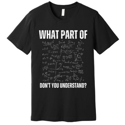 Math Teacher What Part Of DonT You Understand Premium T-Shirt