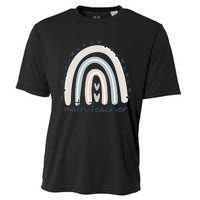 Math Teacher With Rainbow Design Gift Cooling Performance Crew T-Shirt