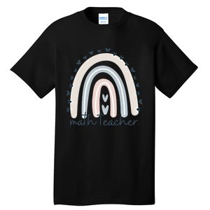 Math Teacher With Rainbow Design Gift Tall T-Shirt