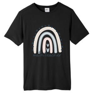 Math Teacher With Rainbow Design Gift Tall Fusion ChromaSoft Performance T-Shirt