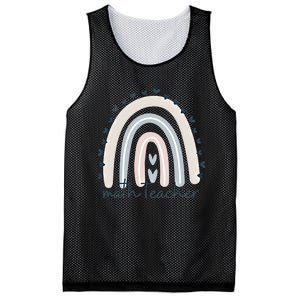 Math Teacher With Rainbow Design Gift Mesh Reversible Basketball Jersey Tank