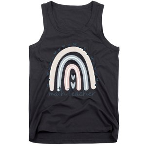 Math Teacher With Rainbow Design Gift Tank Top